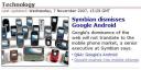BBC headline - Symbian dismisses Google