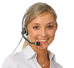 Lady with headset