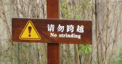 No strinding sign