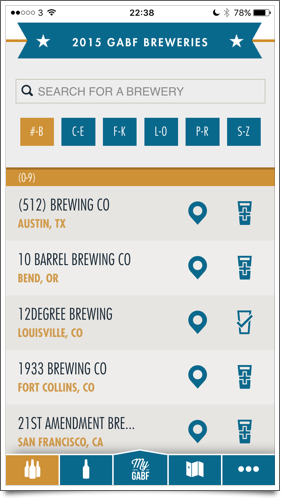 GABF app brewery list