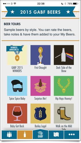 Beer tours in GABF app